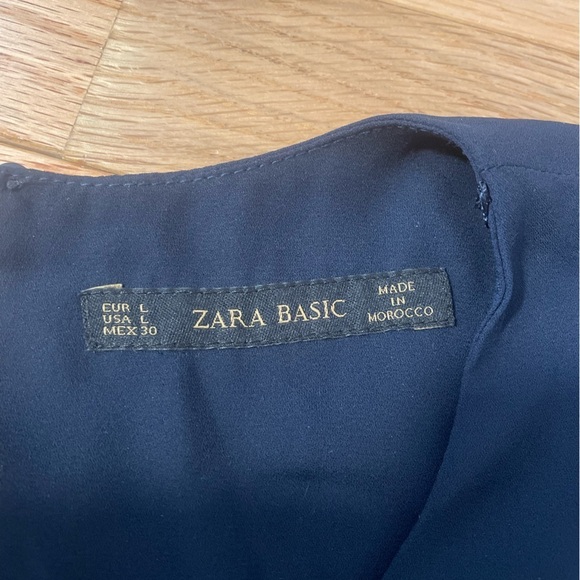 Zara Basic Navy Tank Top Blouse Size Medium - Picture 5 of 7